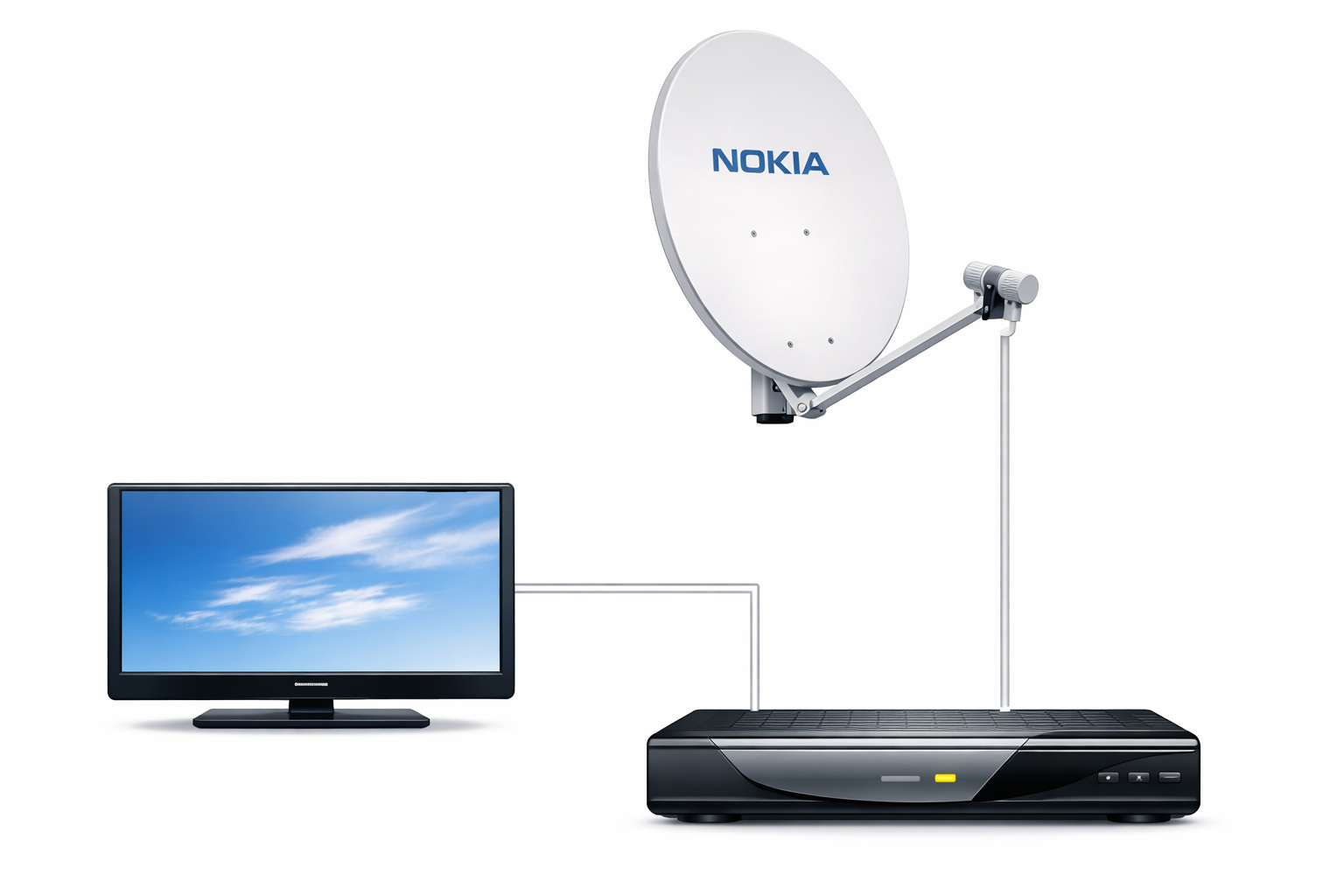 Schéma příjmu digitálního vysílání pro 1 účastníka